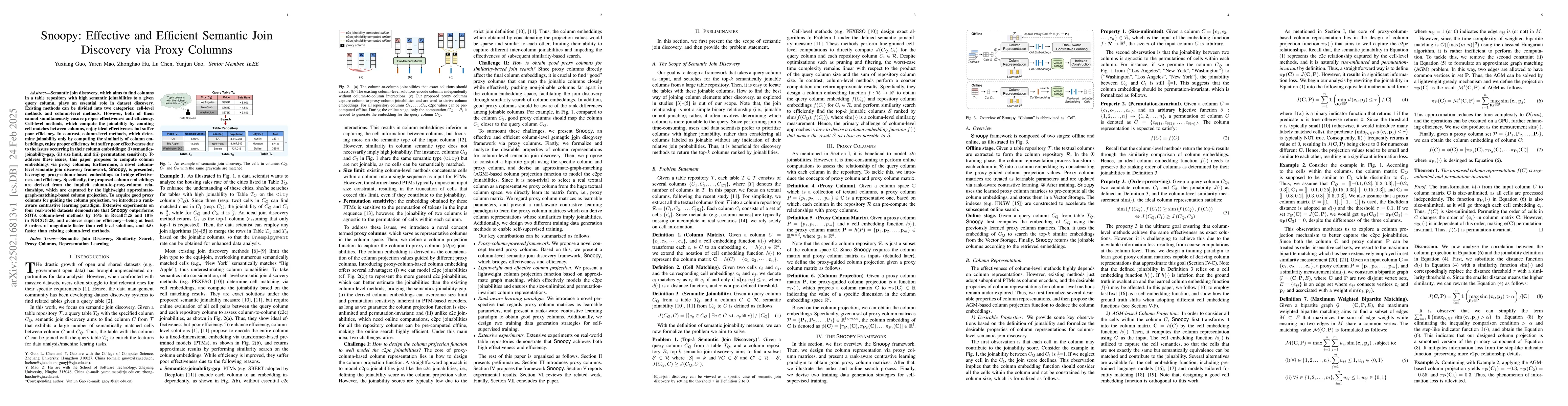 Thumbnail for Snoopy: Effective and Efficient Semantic Join Discovery via Proxy
  Columns
