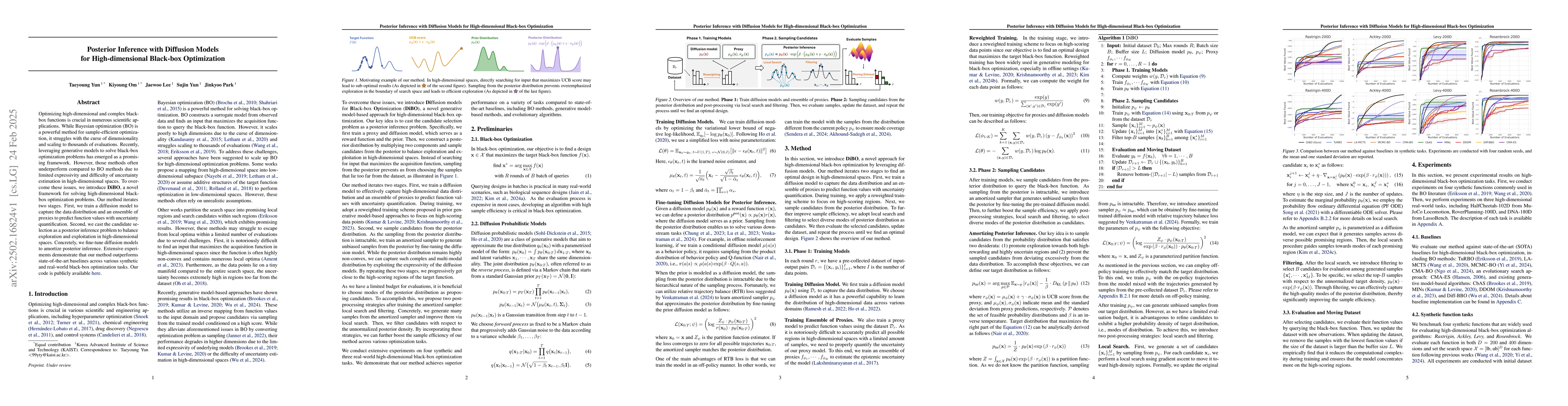 Thumbnail for Posterior Inference with Diffusion Models for High-dimensional Black-box
  Optimization