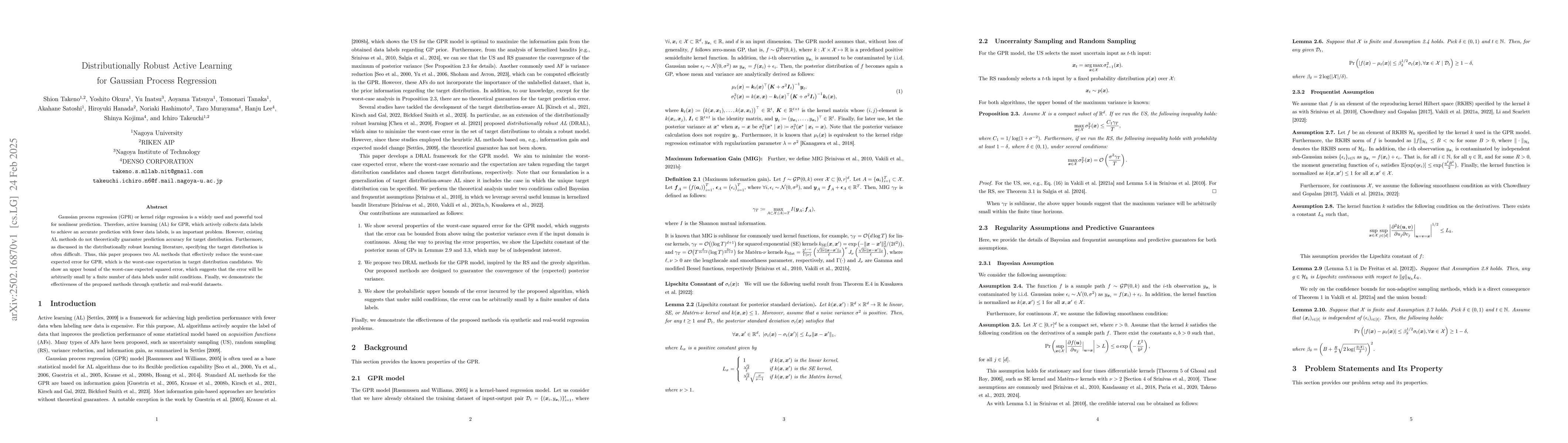 Thumbnail for Distributionally Robust Active Learning for Gaussian Process Regression