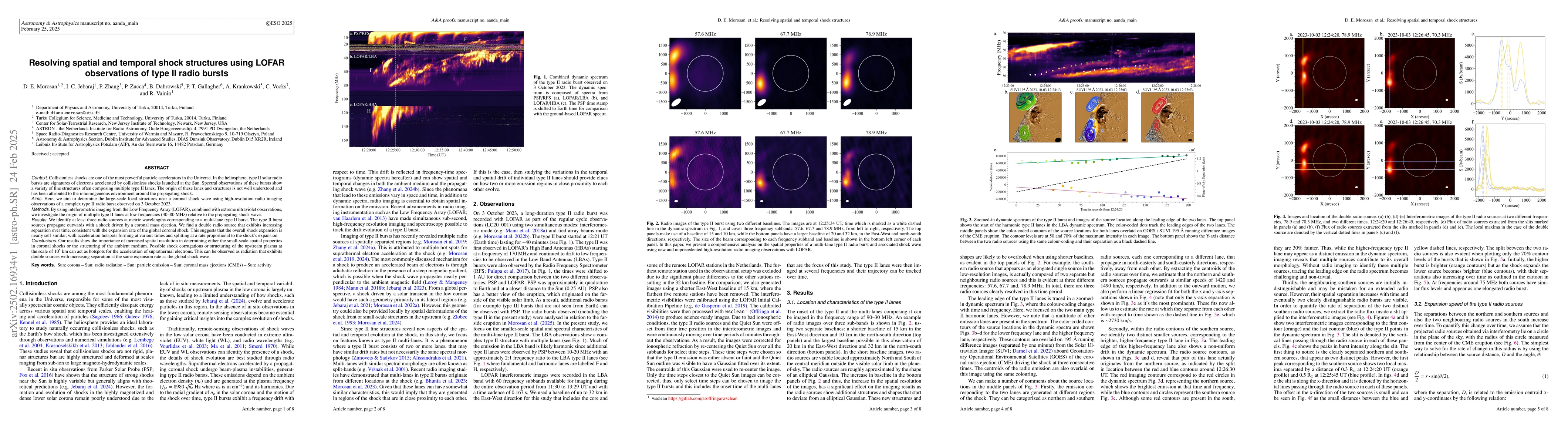 Thumbnail for Resolving spatial and temporal shock structures using LOFAR observations
  of type II radio bursts