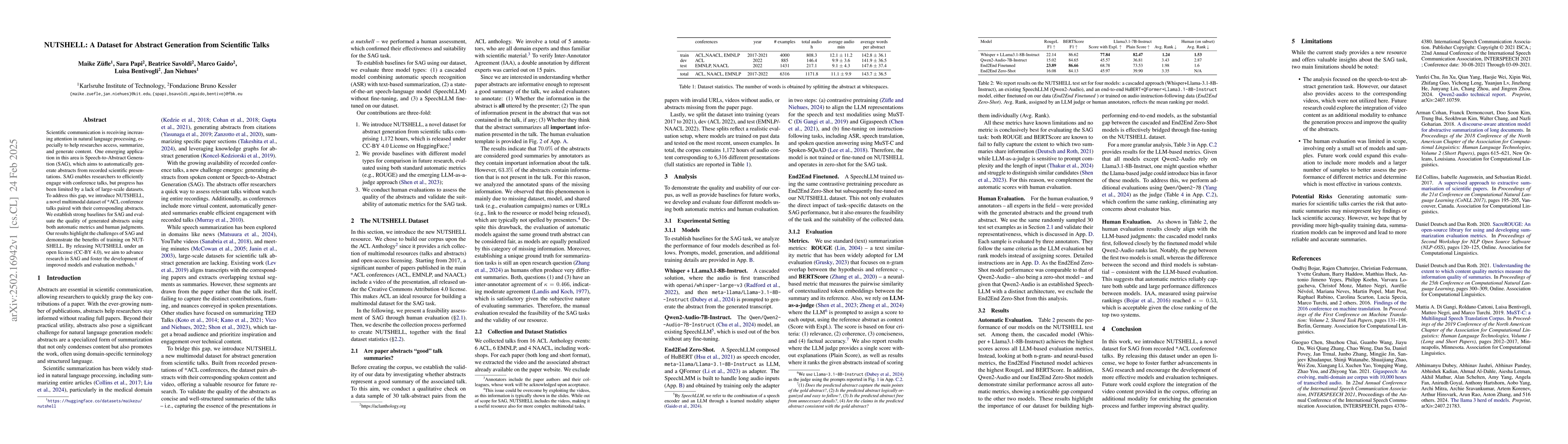 Thumbnail for NUTSHELL: A Dataset for Abstract Generation from Scientific Talks
