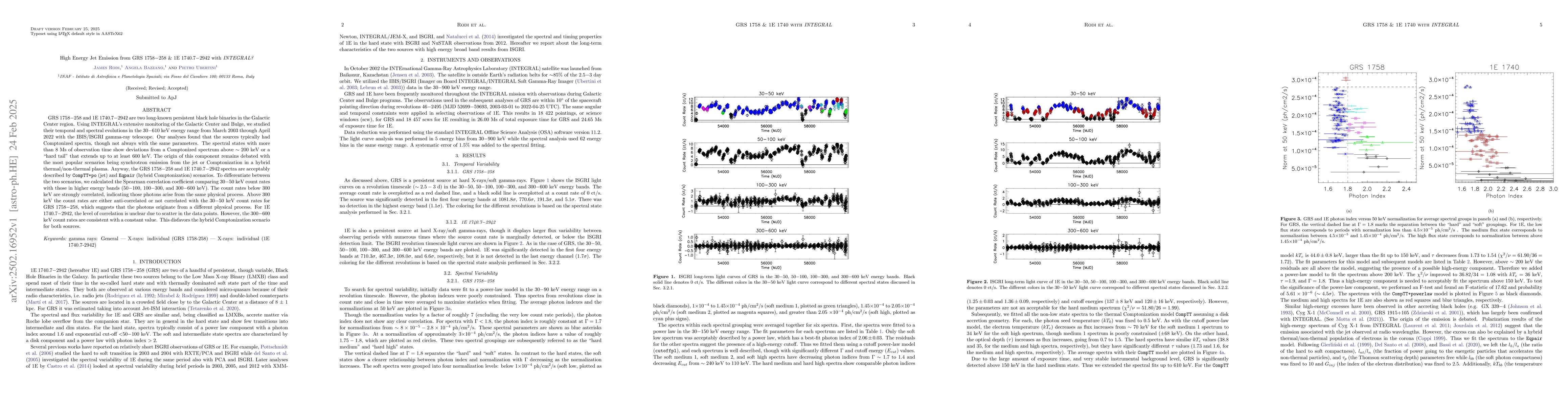 Thumbnail for High Energy Jet Emission from GRS 1758-258 & 1E 1740.7-2942 with
  INTEGRAL?