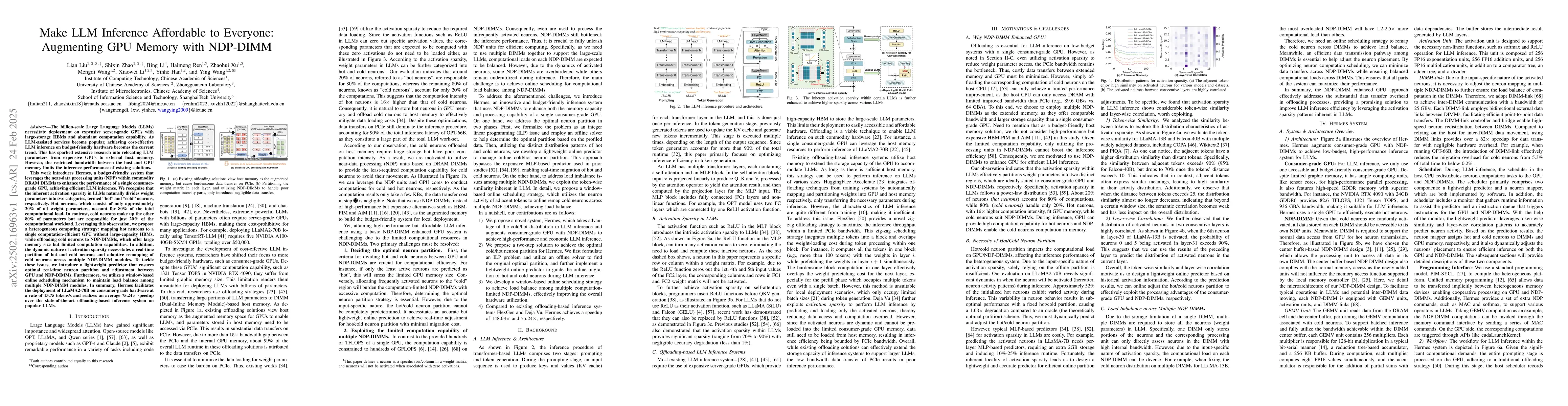 Thumbnail for Make LLM Inference Affordable to Everyone: Augmenting GPU Memory with
  NDP-DIMM