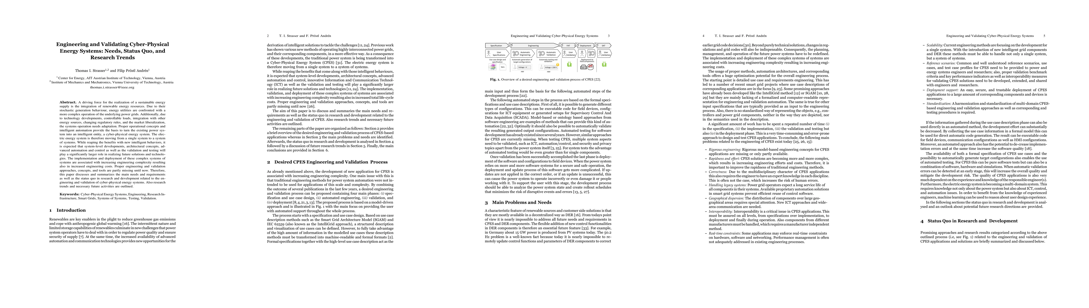 Thumbnail for Engineering and Validating Cyber-Physical Energy Systems: Needs, Status
  Quo, and Research Trends