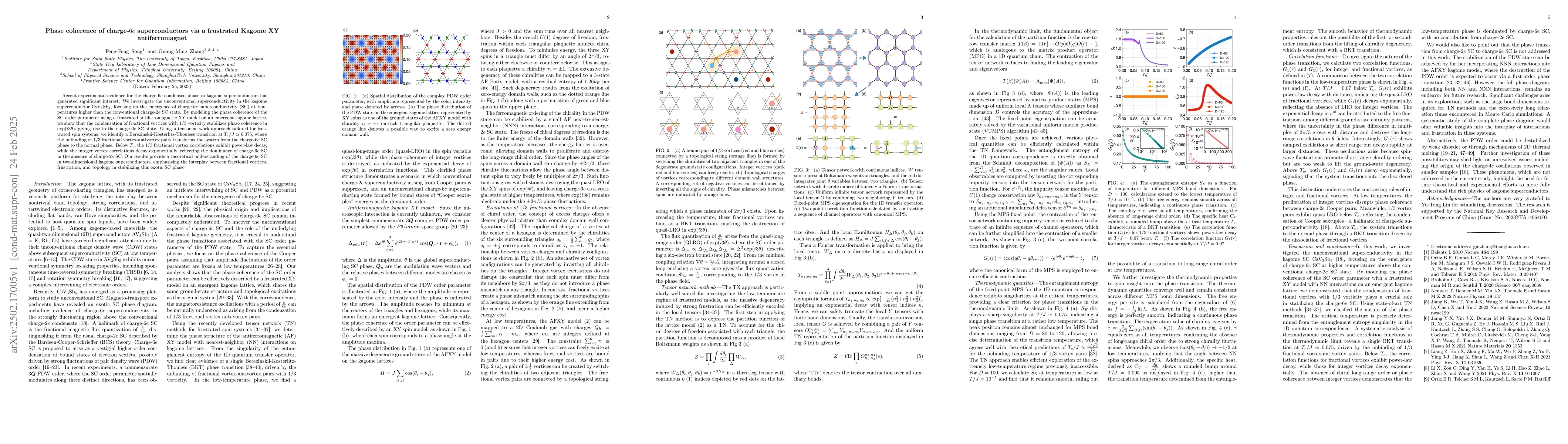 Thumbnail for Phase coherence of charge-$6e$ superconductors via a frustrated Kagome
  XY antiferromagnet