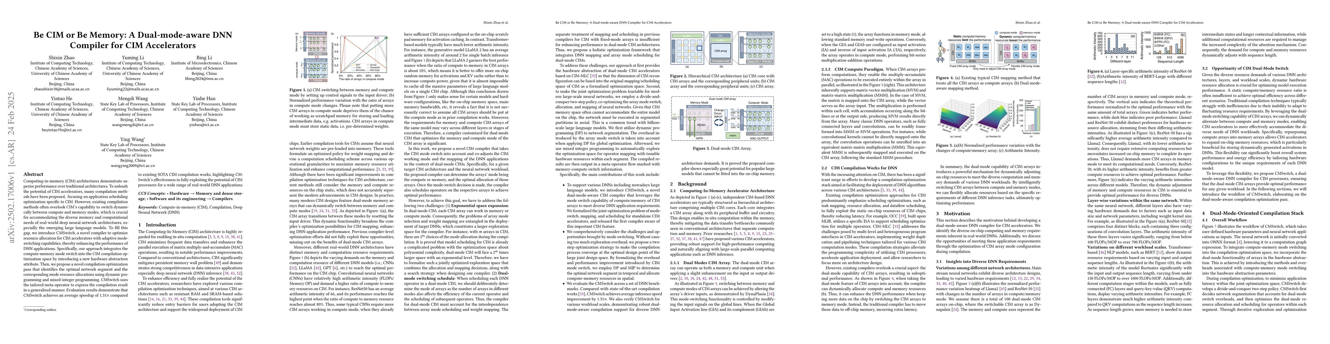 Thumbnail for Be CIM or Be Memory: A Dual-mode-aware DNN Compiler for CIM Accelerators