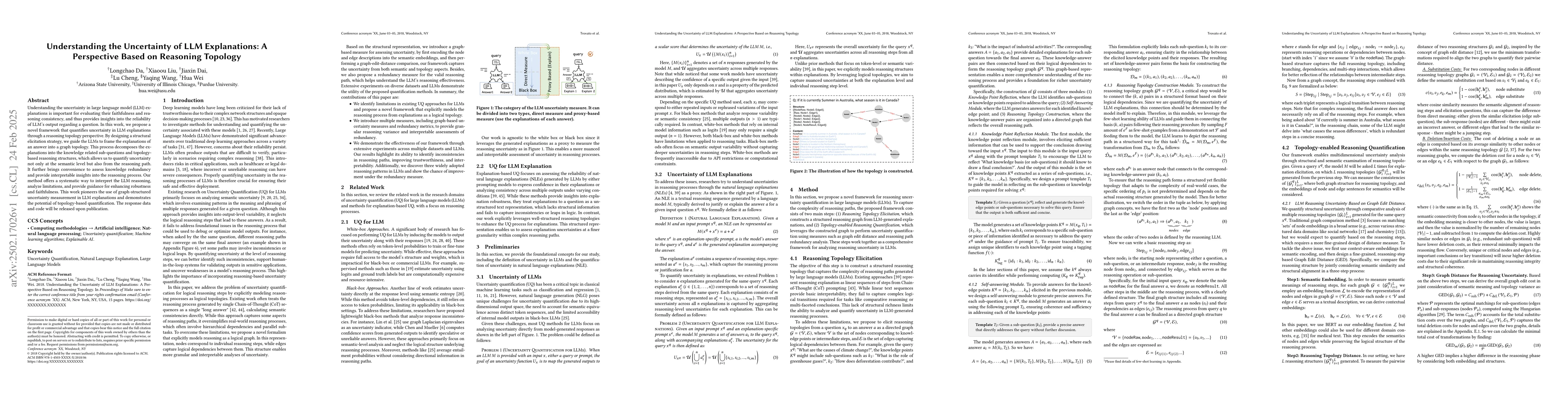 Thumbnail for Understanding the Uncertainty of LLM Explanations: A Perspective Based
  on Reasoning Topology