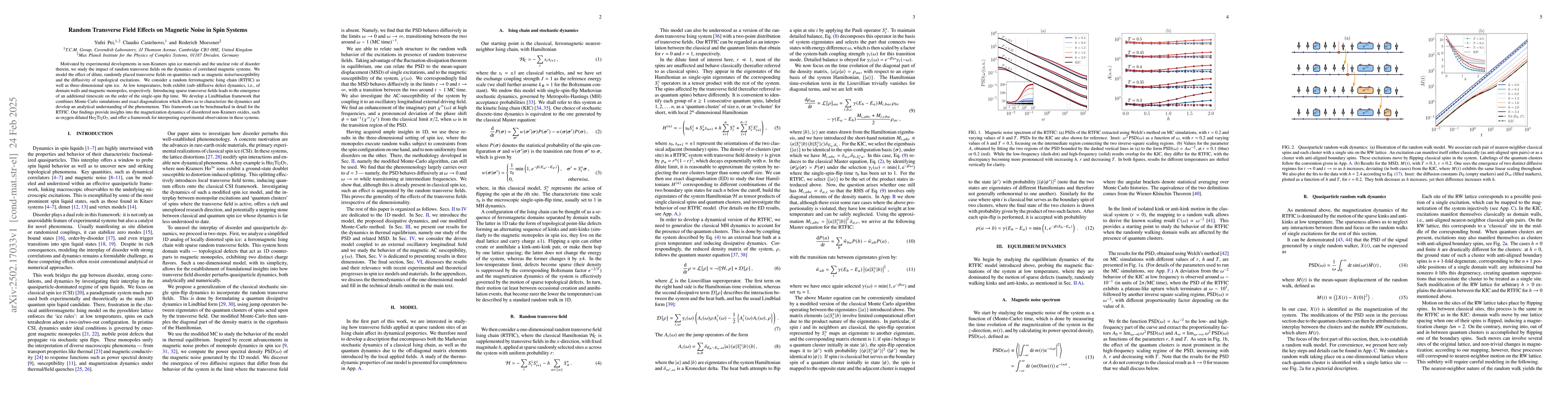Thumbnail for Random Transverse Field Effects on Magnetic Noise in Spin Systems