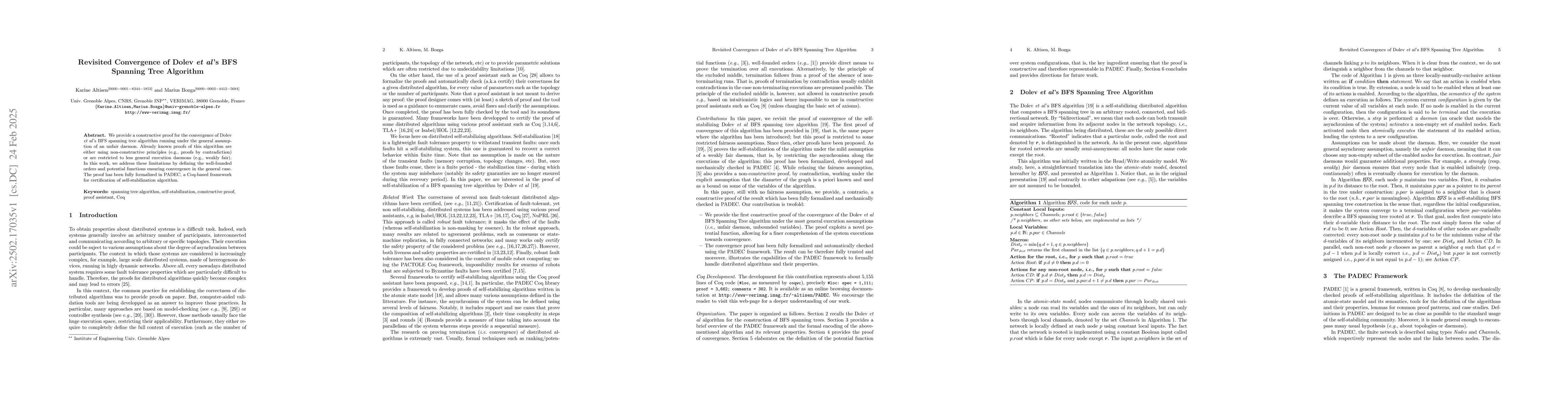 Thumbnail for Revisited Convergence of Dolev et al BFS Spanning Tree Algorithm