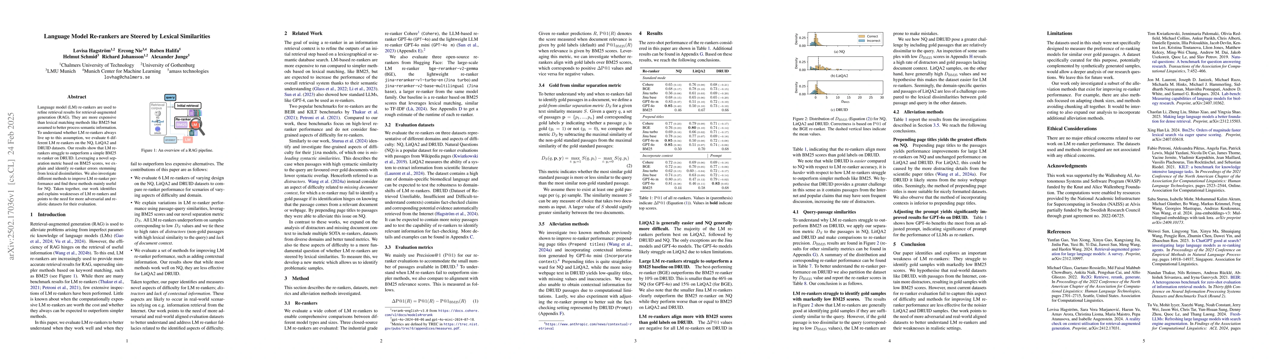 Thumbnail for Language Model Re-rankers are Steered by Lexical Similarities