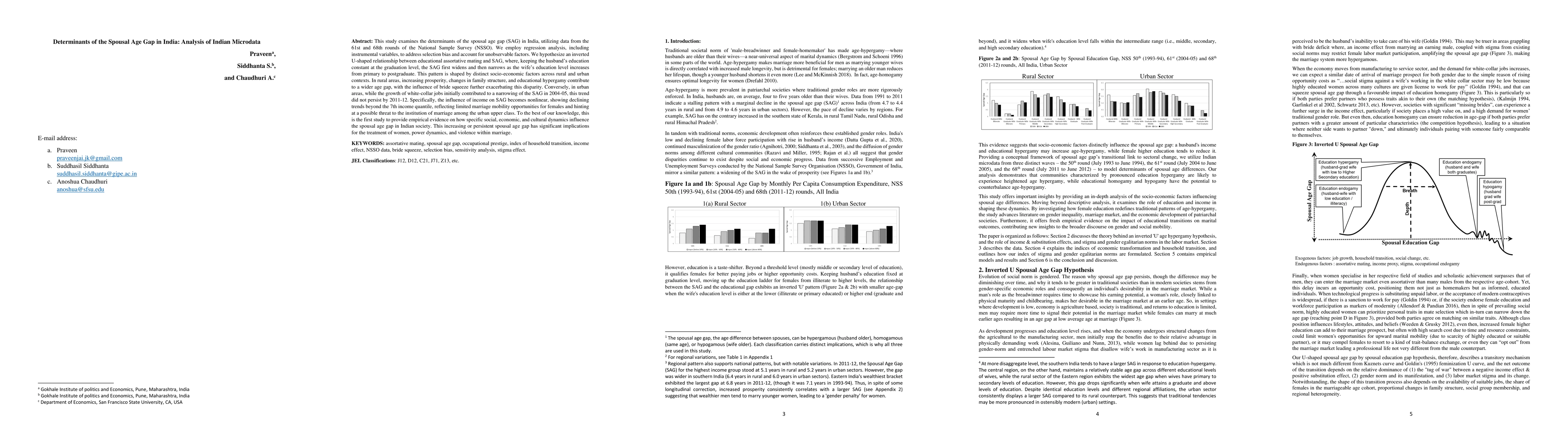 Thumbnail for Determinants of the Spousal Age Gap in India: Analysis of Indian
  Microdata