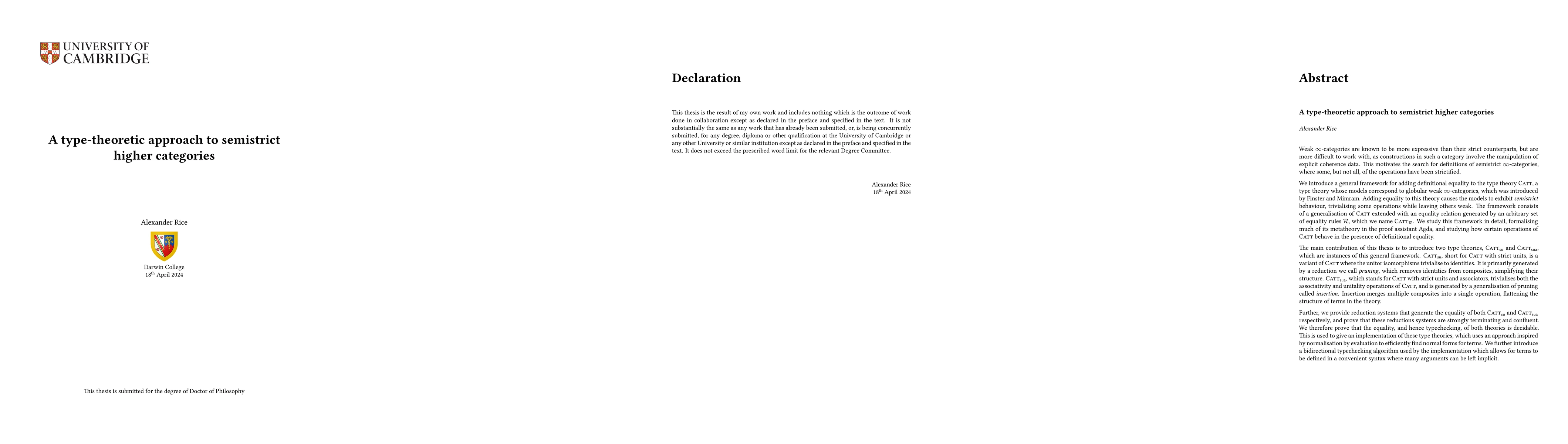 Thumbnail for A type-theoretic approach to semistrict higher categories