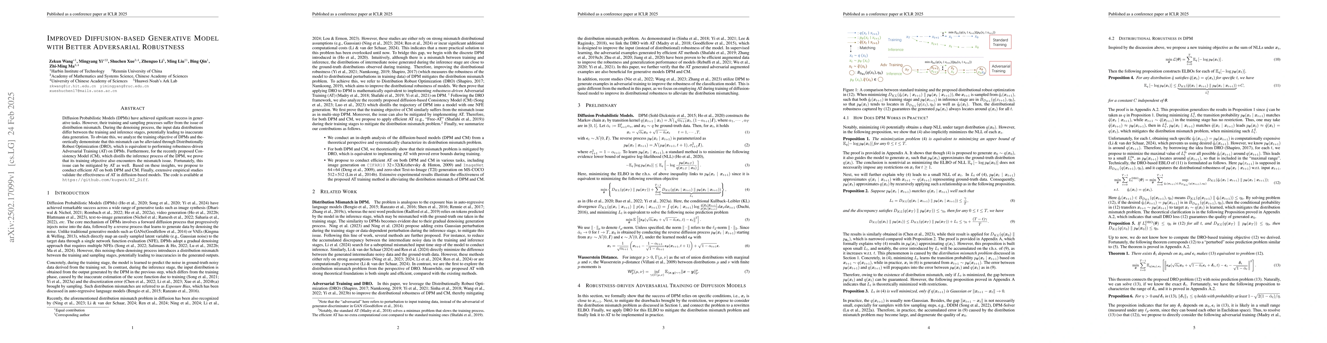 Thumbnail for Improved Diffusion-based Generative Model with Better Adversarial
  Robustness