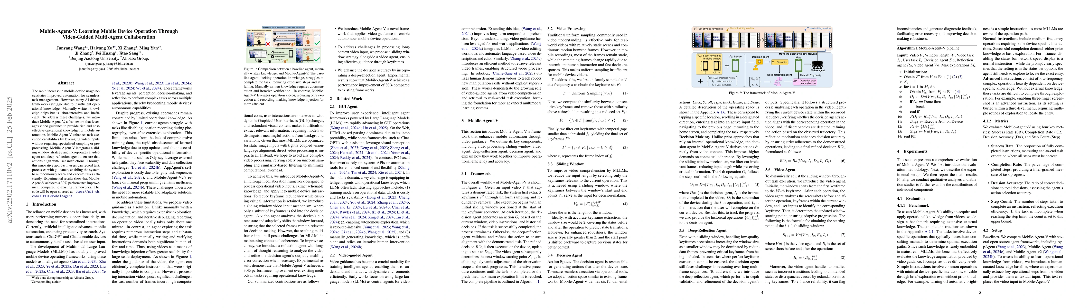 Thumbnail for Mobile-Agent-V: Learning Mobile Device Operation Through Video-Guided
  Multi-Agent Collaboration