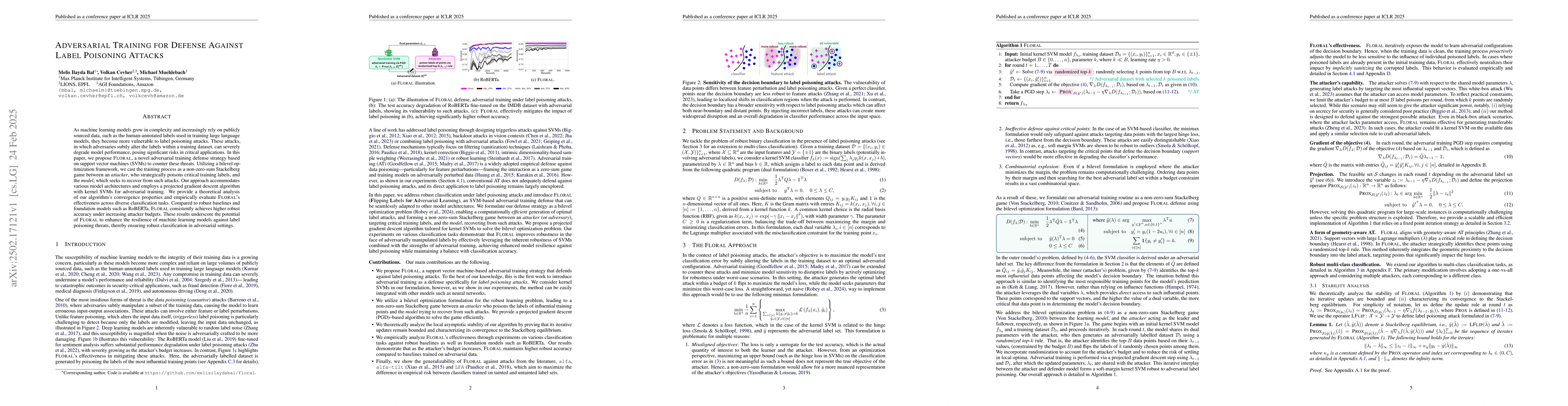 Thumbnail for Adversarial Training for Defense Against Label Poisoning Attacks