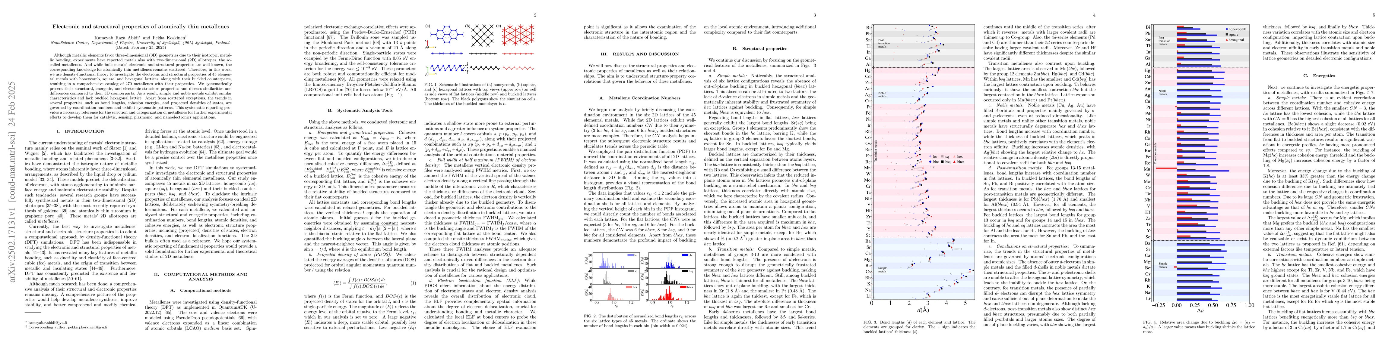 Thumbnail for Electronic and structural properties of atomically thin metallenes