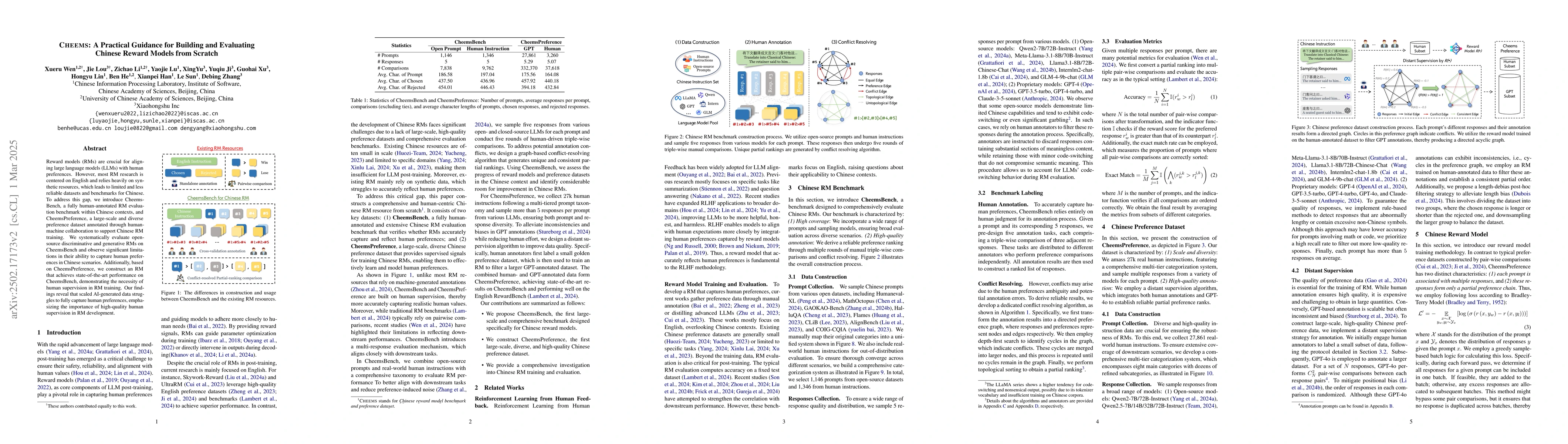 Thumbnail for Cheems: A Practical Guidance for Building and Evaluating Chinese Reward
  Models from Scratch