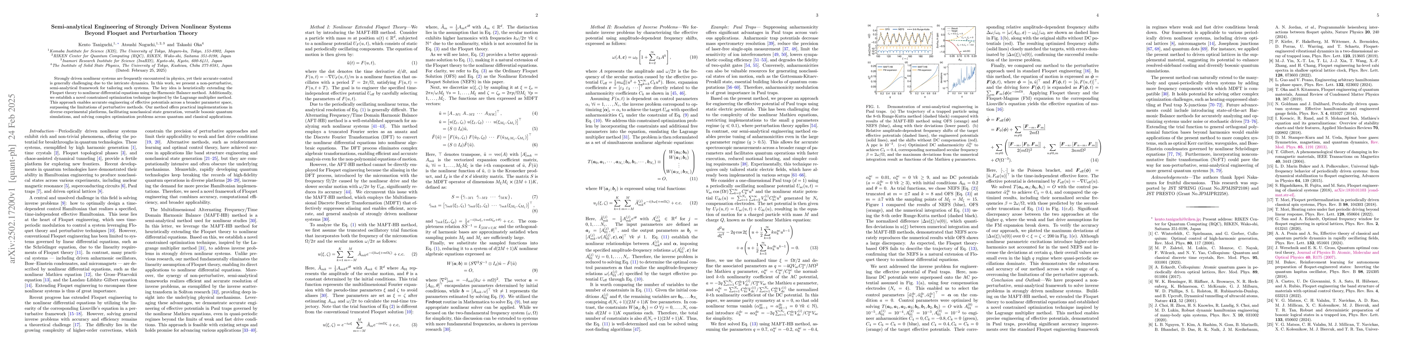 Thumbnail for Semi-analytical Engineering of Strongly Driven Nonlinear Systems Beyond
  Floquet and Perturbation Theory
