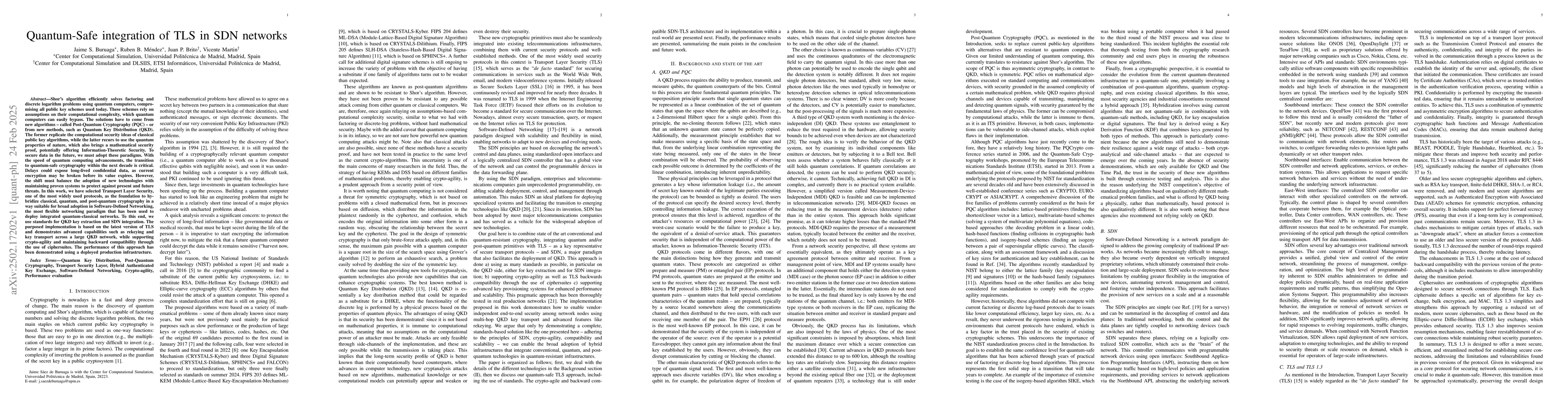 Thumbnail for Quantum-Safe integration of TLS in SDN networks