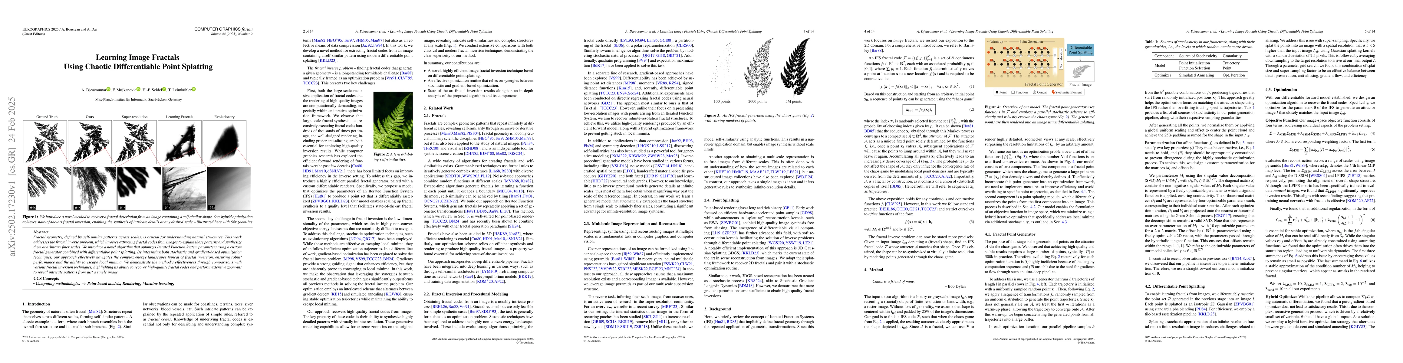 Thumbnail for Learning Image Fractals Using Chaotic Differentiable Point Splatting