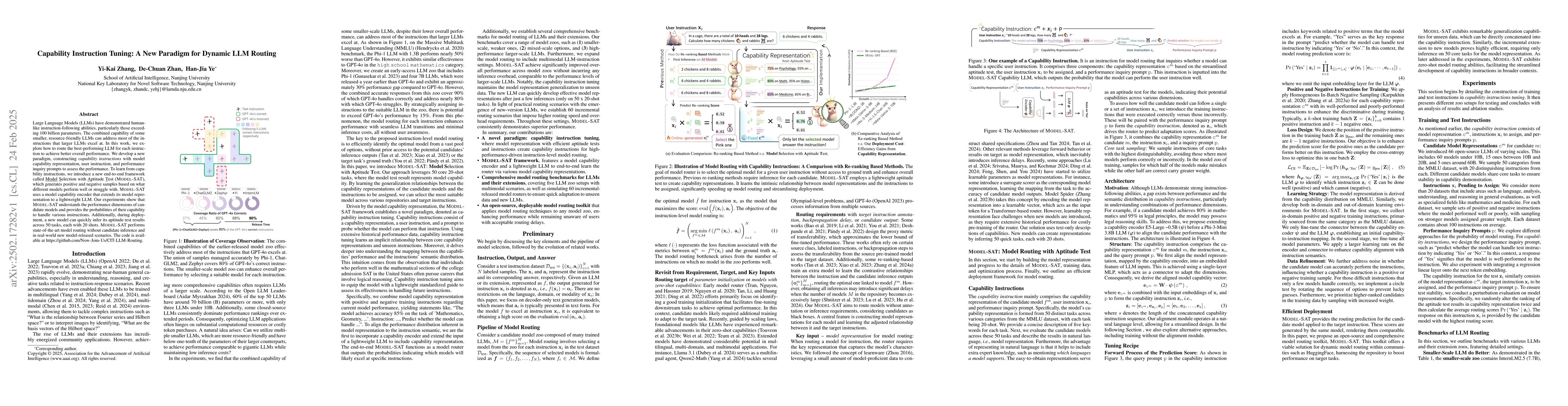 Thumbnail for Capability Instruction Tuning: A New Paradigm for Dynamic LLM Routing