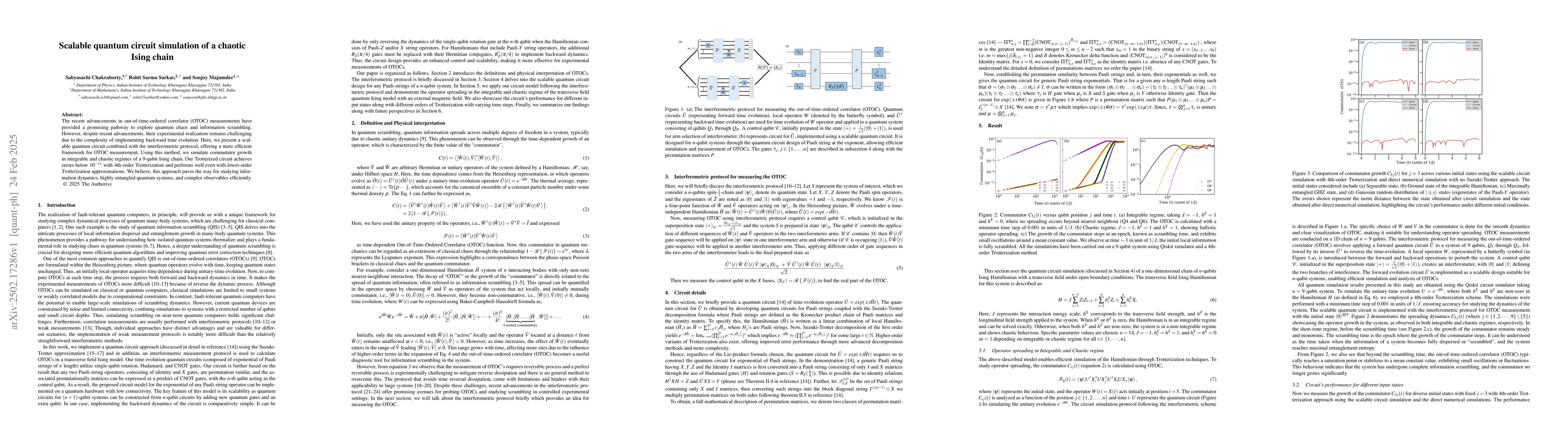 Thumbnail for Scalable quantum circuit simulation of a chaotic Ising chain