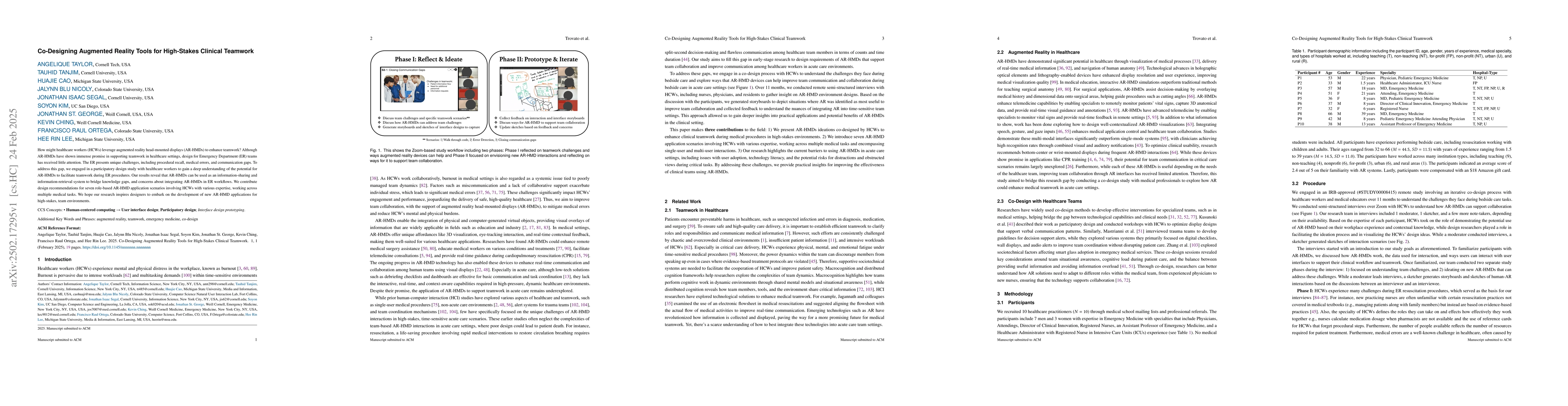 Thumbnail for Co-Designing Augmented Reality Tools for High-Stakes Clinical Teamwork