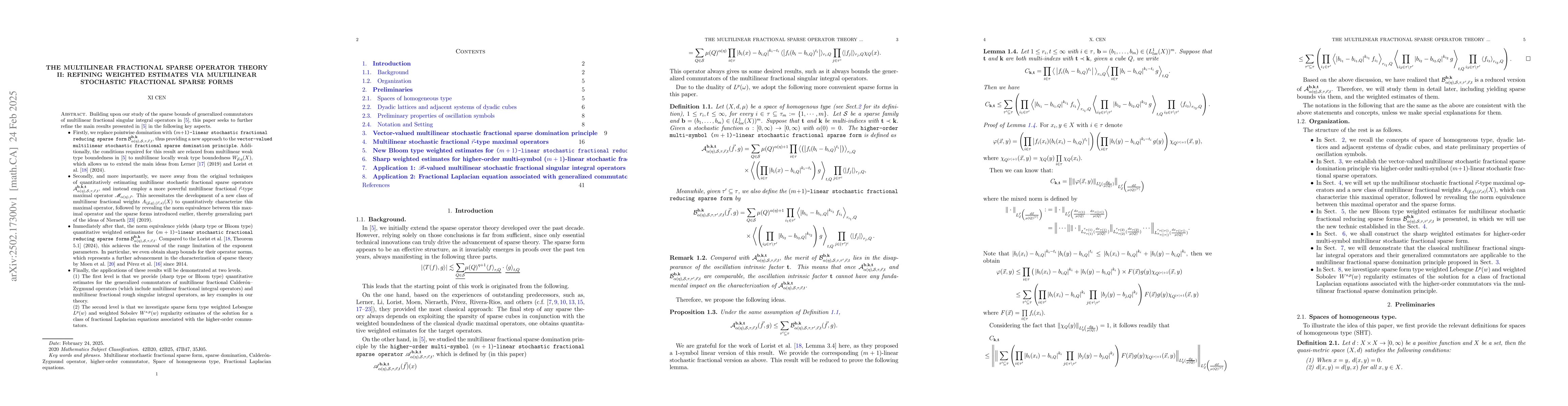 Thumbnail for The multilinear fractional sparse operator theory II: refining weighted
  estimates via multilinear stochastic fractional sparse forms