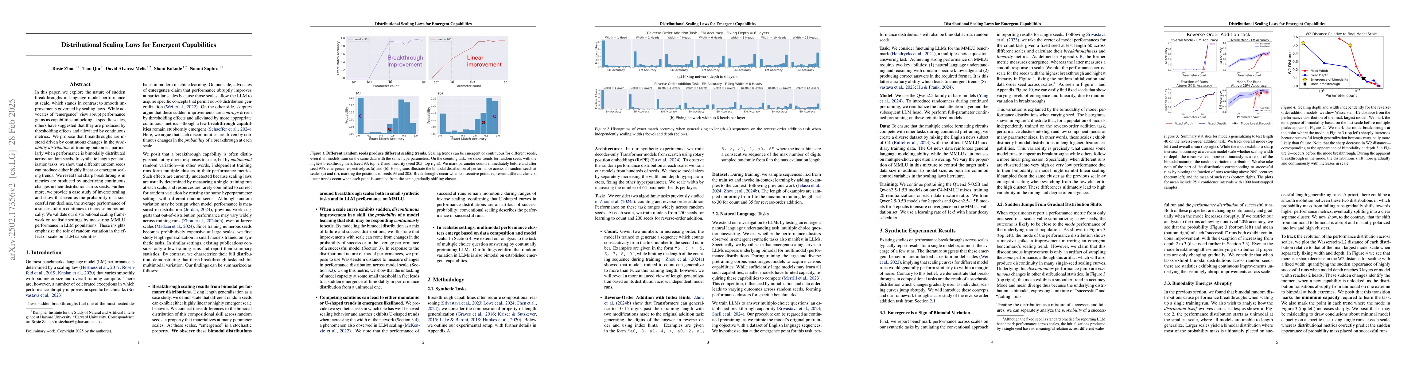 Thumbnail for Distributional Scaling Laws for Emergent Capabilities