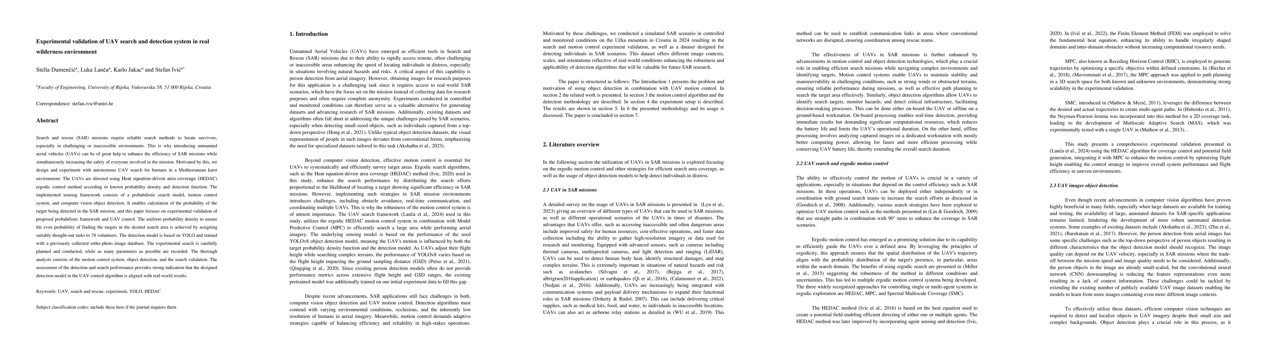 Thumbnail for Experimental validation of UAV search and detection system in real
  wilderness environment