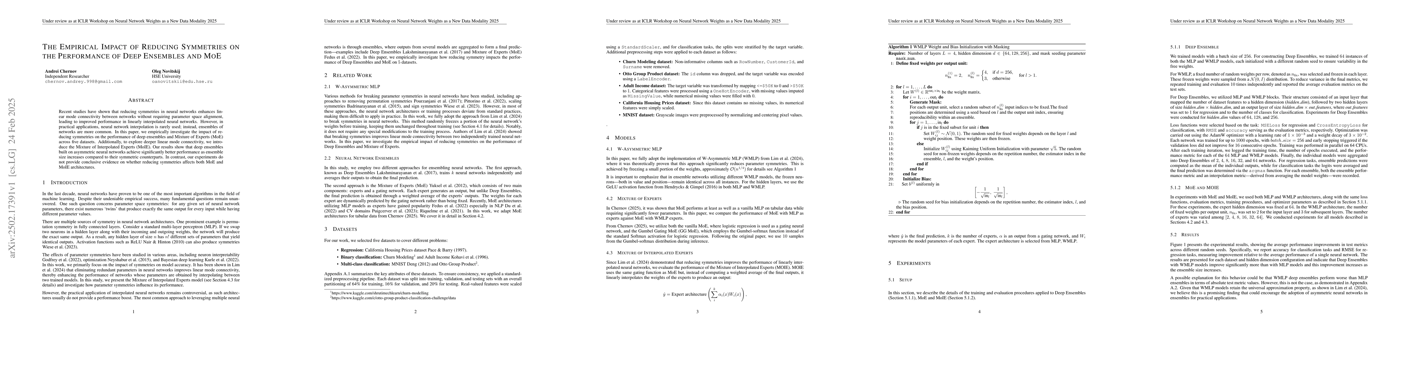 Thumbnail for The Empirical Impact of Reducing Symmetries on the Performance of Deep
  Ensembles and MoE