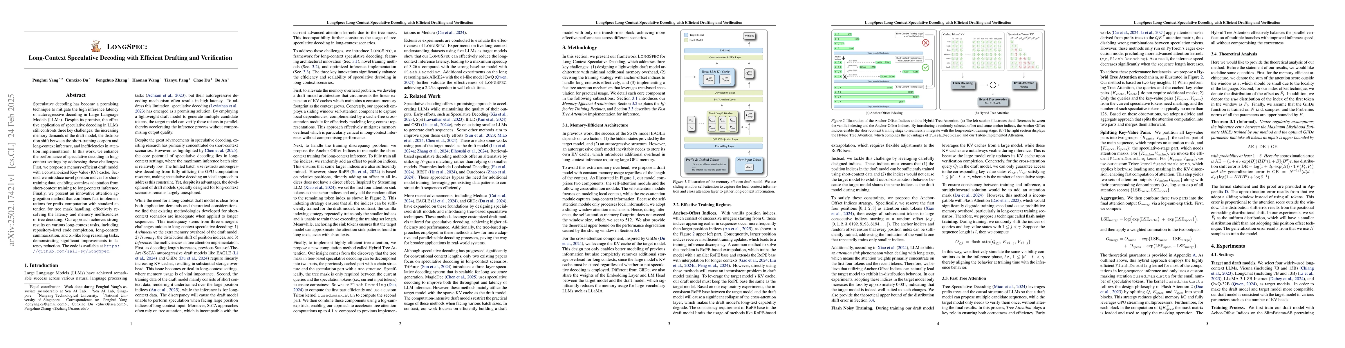 Thumbnail for LongSpec: Long-Context Speculative Decoding with Efficient Drafting and
  Verification