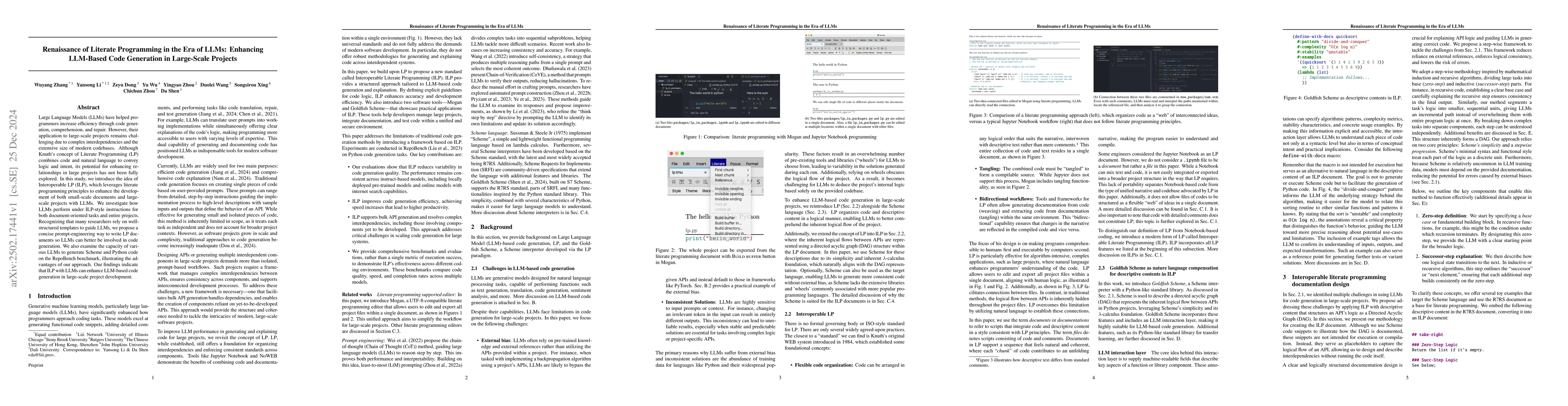 Thumbnail for Renaissance of Literate Programming in the Era of LLMs: Enhancing
  LLM-Based Code Generation in Large-Scale Projects