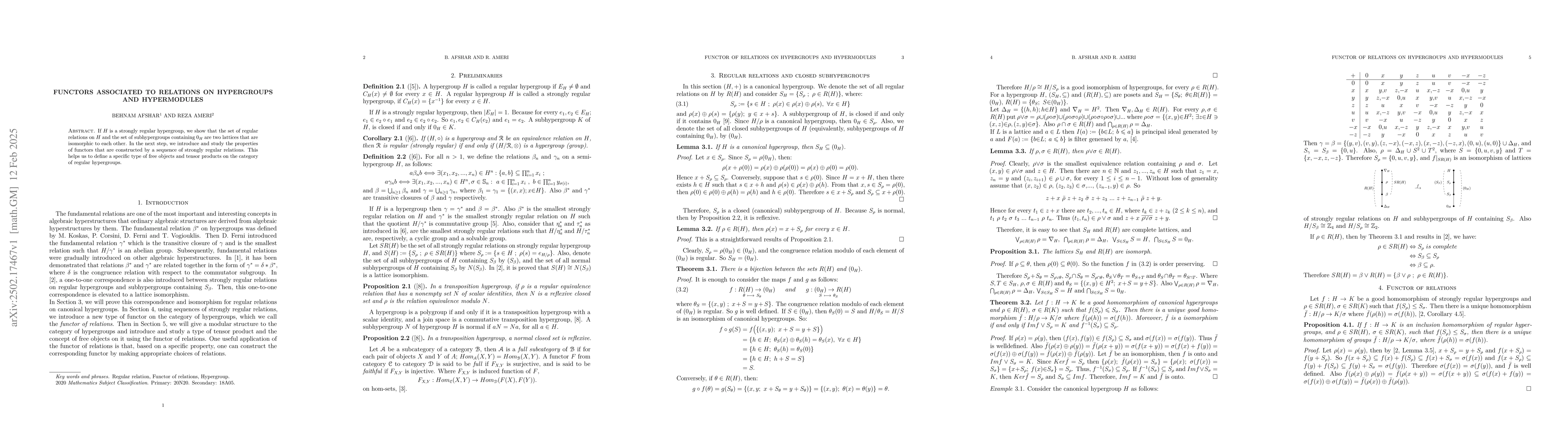 Thumbnail for Functors Associated to Relations on Hypergroups and Hypermodules