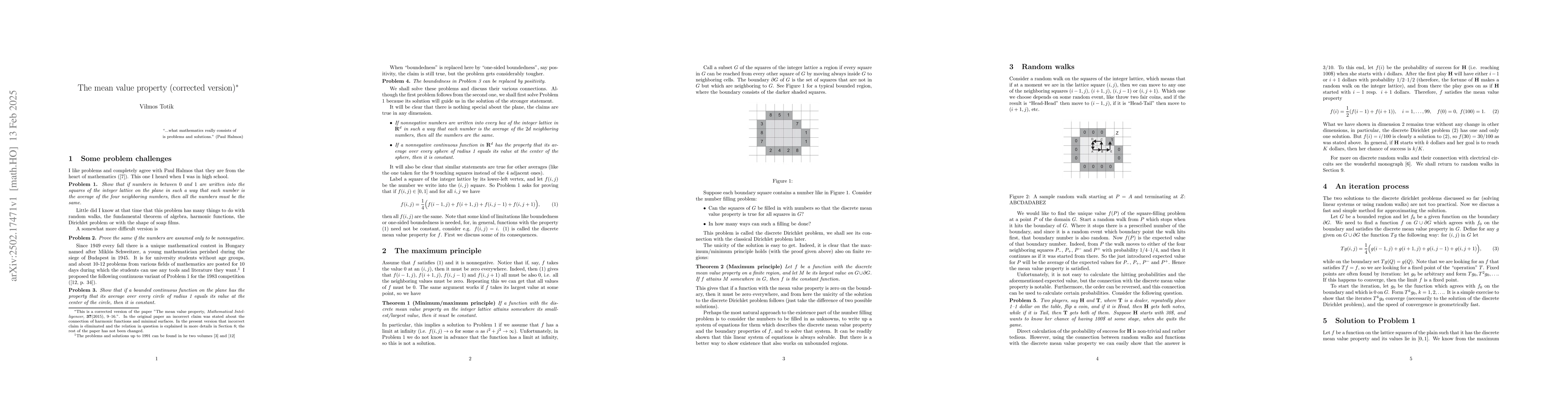 Thumbnail for The mean value property (corrected version)