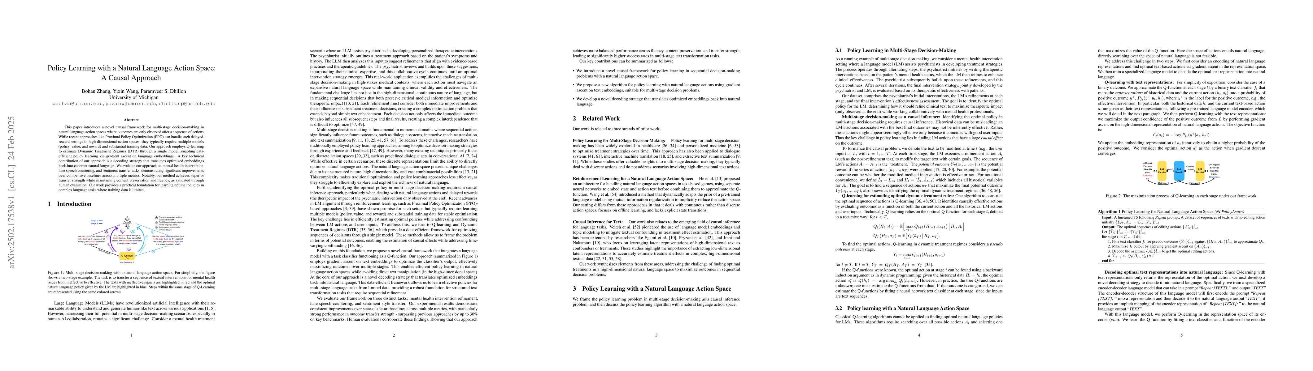 Thumbnail for Policy Learning with a Natural Language Action Space: A Causal Approach
