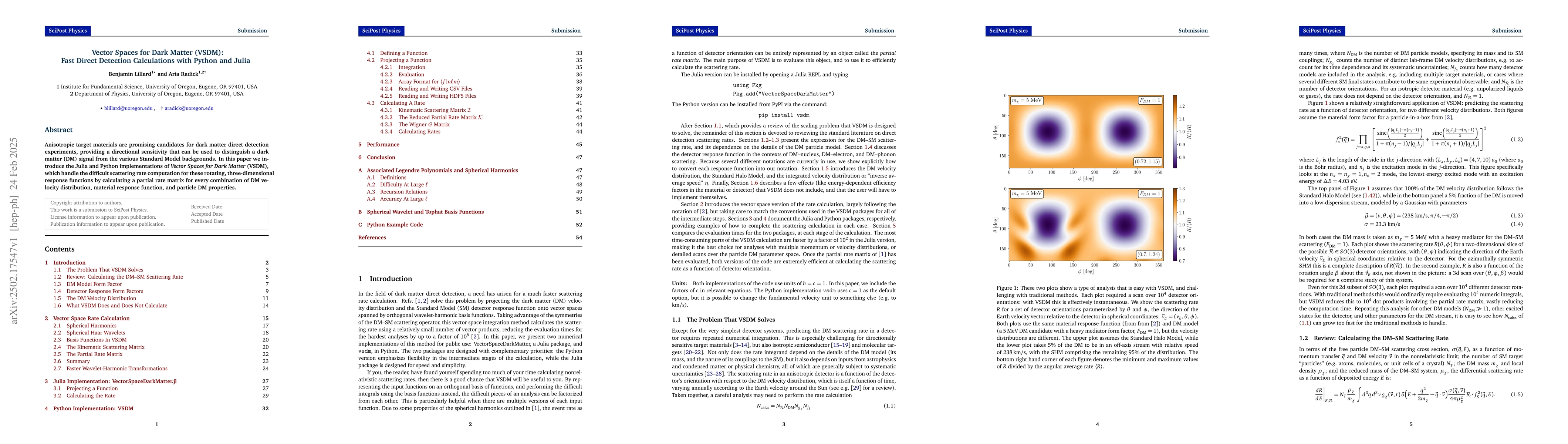 Thumbnail for Vector Spaces for Dark Matter (VSDM): Fast Direct Detection Calculations
  with Python and Julia