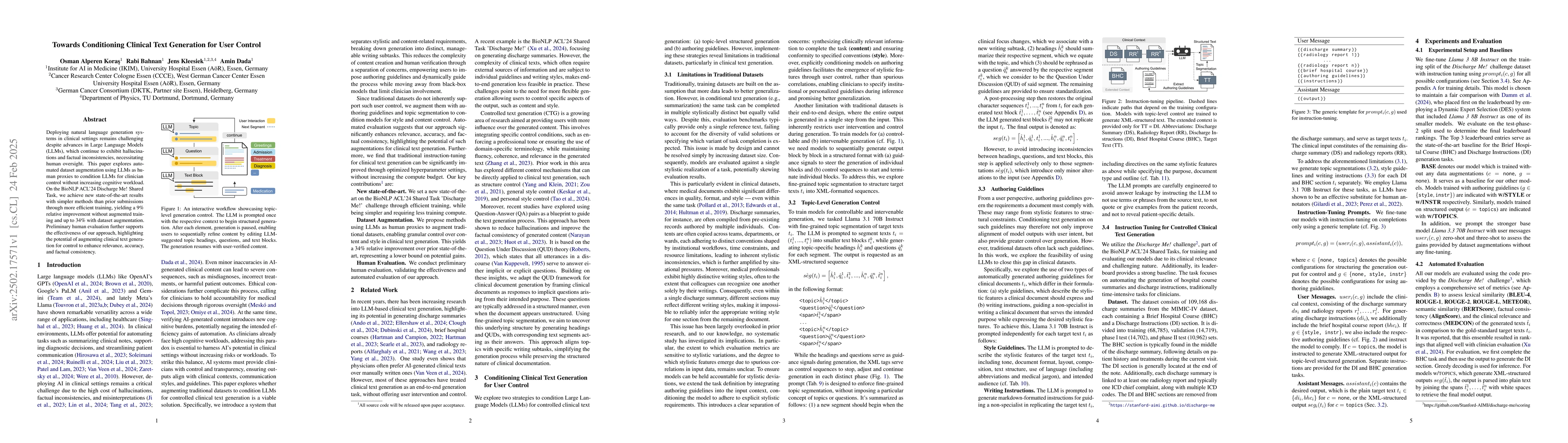 Thumbnail for Towards Conditioning Clinical Text Generation for User Control