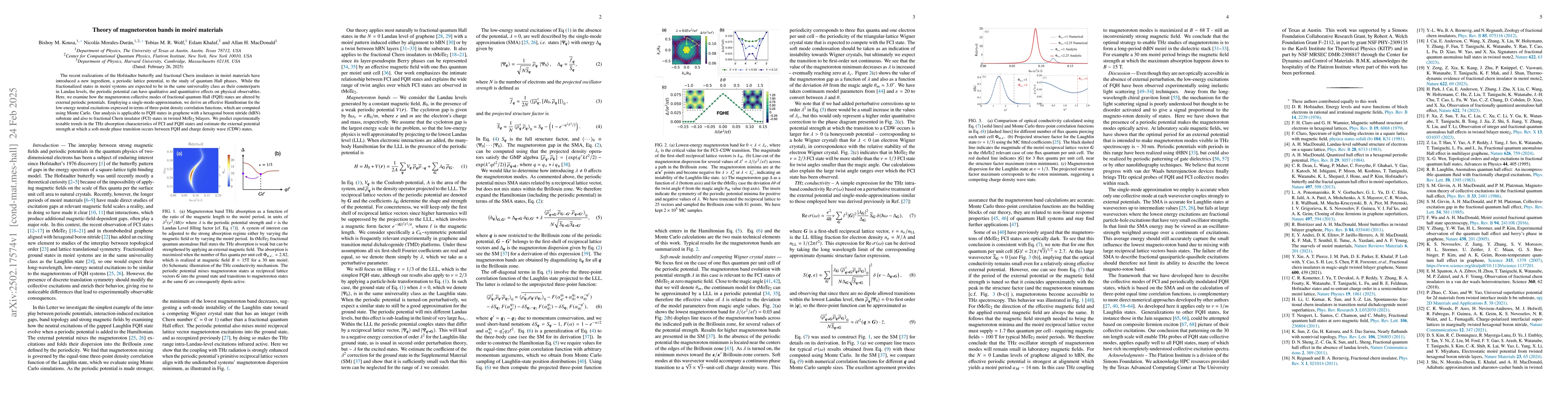 Thumbnail for Theory of magnetoroton bands in moiré materials