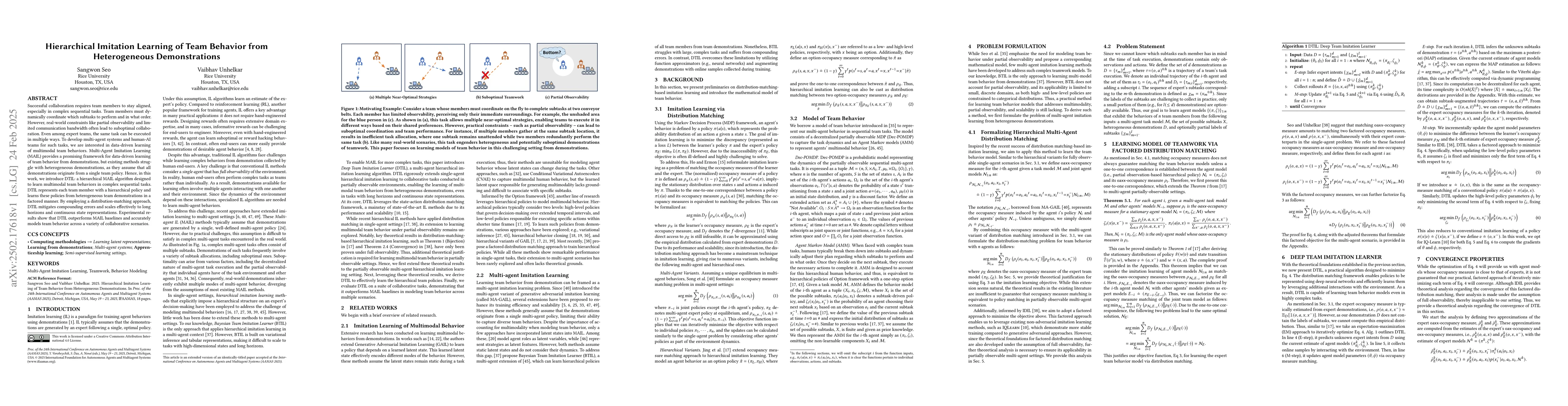 Thumbnail for Hierarchical Imitation Learning of Team Behavior from Heterogeneous
  Demonstrations