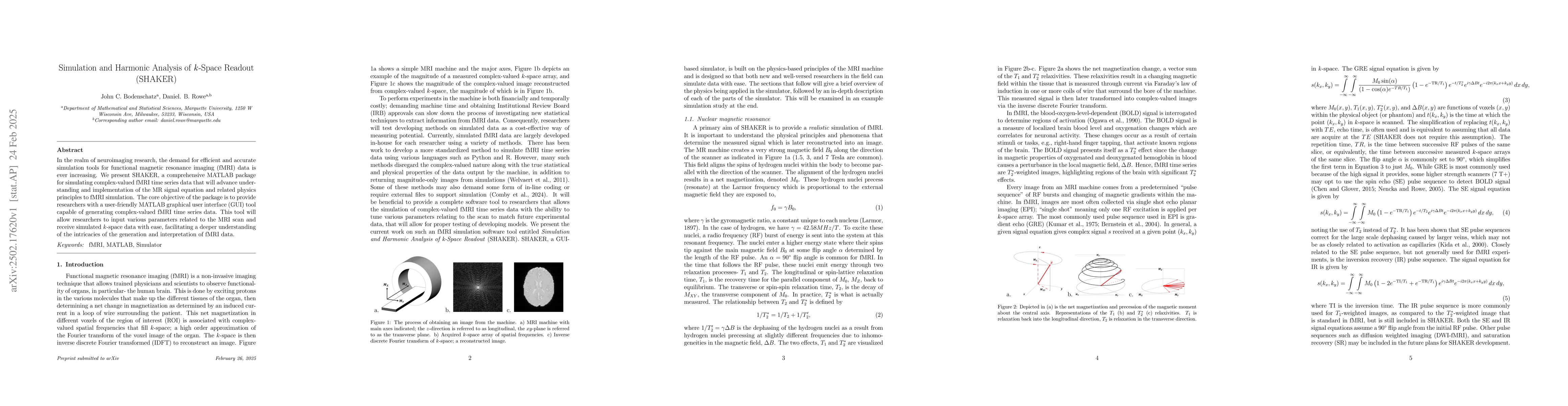 Thumbnail for Simulation and Harmonic Analysis of k-Space Readout (SHAKER)