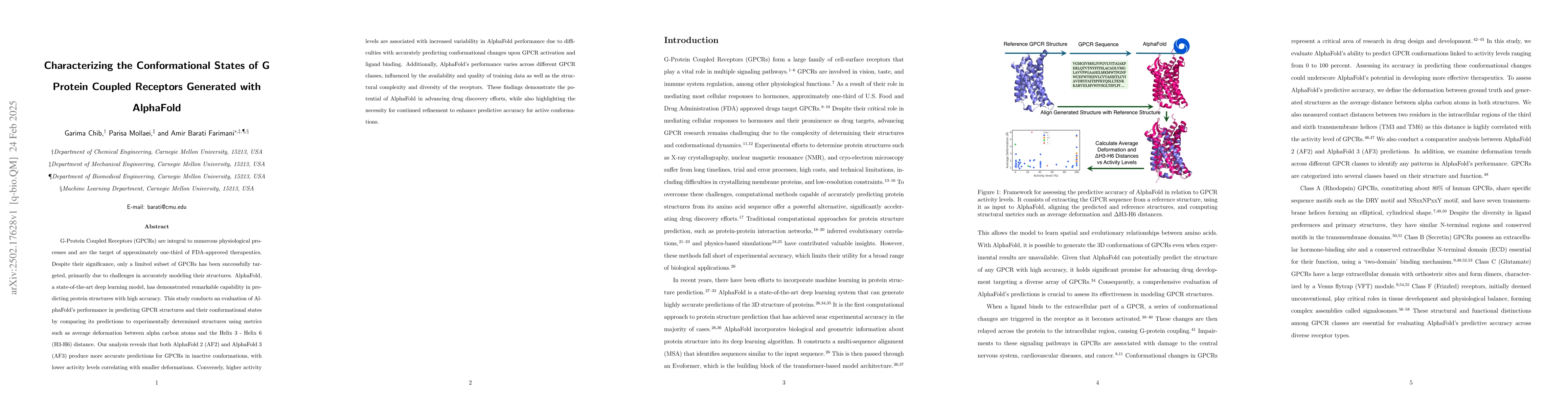 Thumbnail for Characterizing the Conformational States of G Protein Coupled Receptors
  Generated with AlphaFold