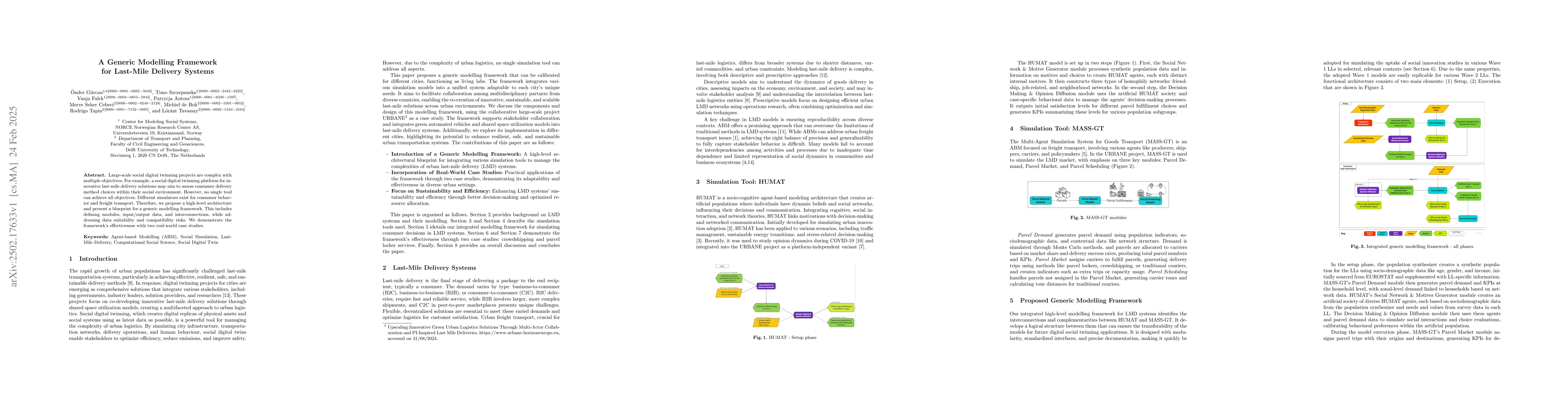Thumbnail for A Generic Modelling Framework for Last-Mile Delivery Systems
