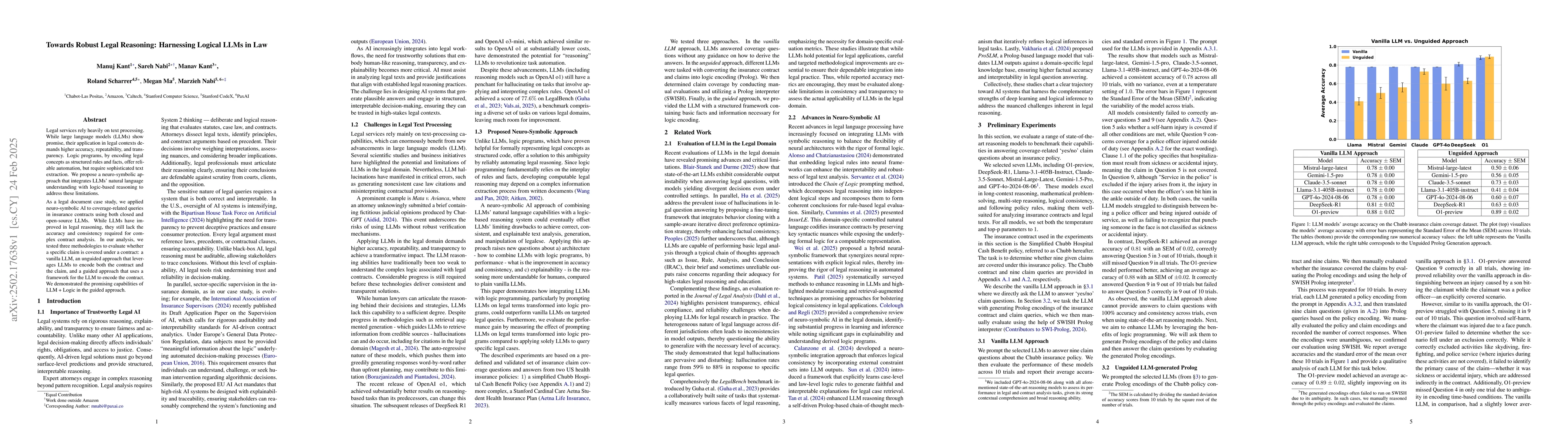 Thumbnail for Towards Robust Legal Reasoning: Harnessing Logical LLMs in Law