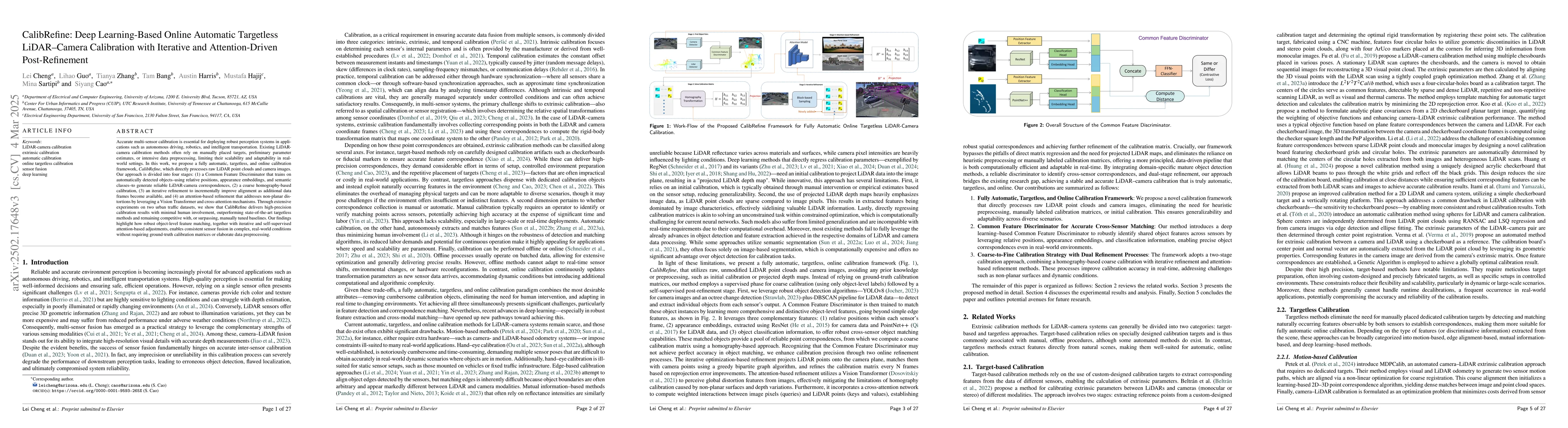 Thumbnail for CalibRefine: Deep Learning-Based Online Automatic Targetless
  LiDAR-Camera Calibration with Iterative and Attention-Driven Post-Refinement