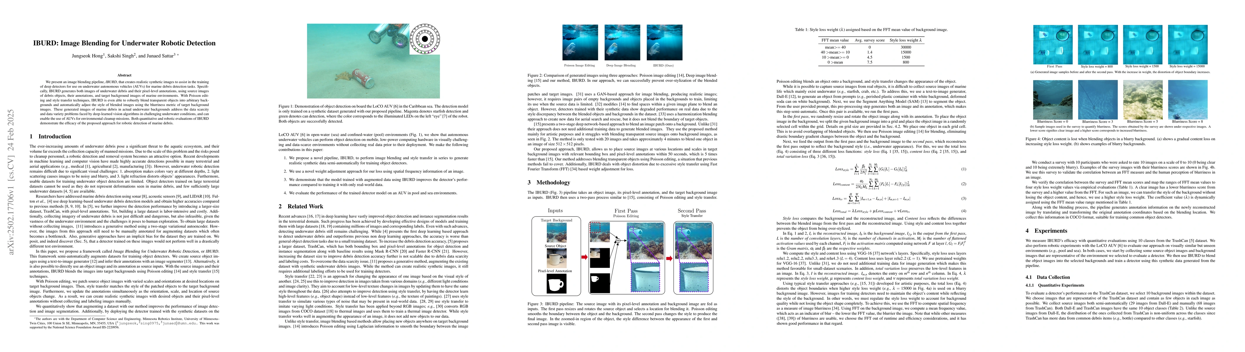 Thumbnail for IBURD: Image Blending for Underwater Robotic Detection
