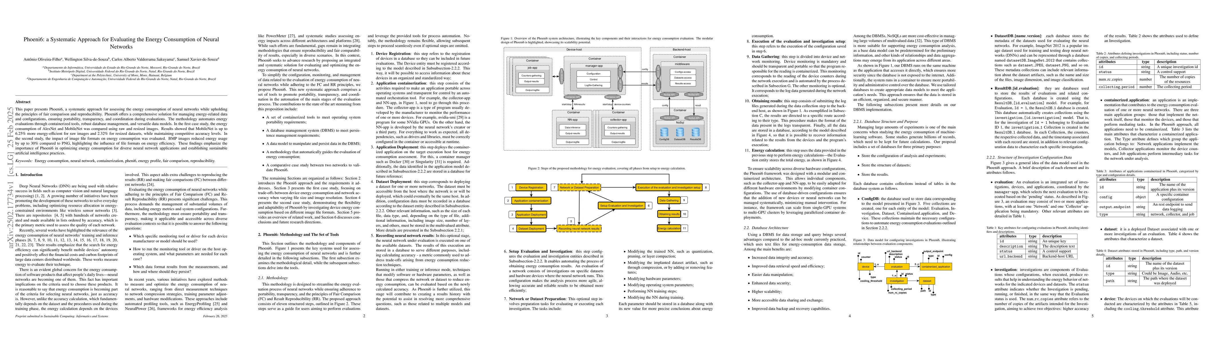 Thumbnail for Phoeni6: a Systematic Approach for Evaluating the Energy Consumption of
  Neural Networks