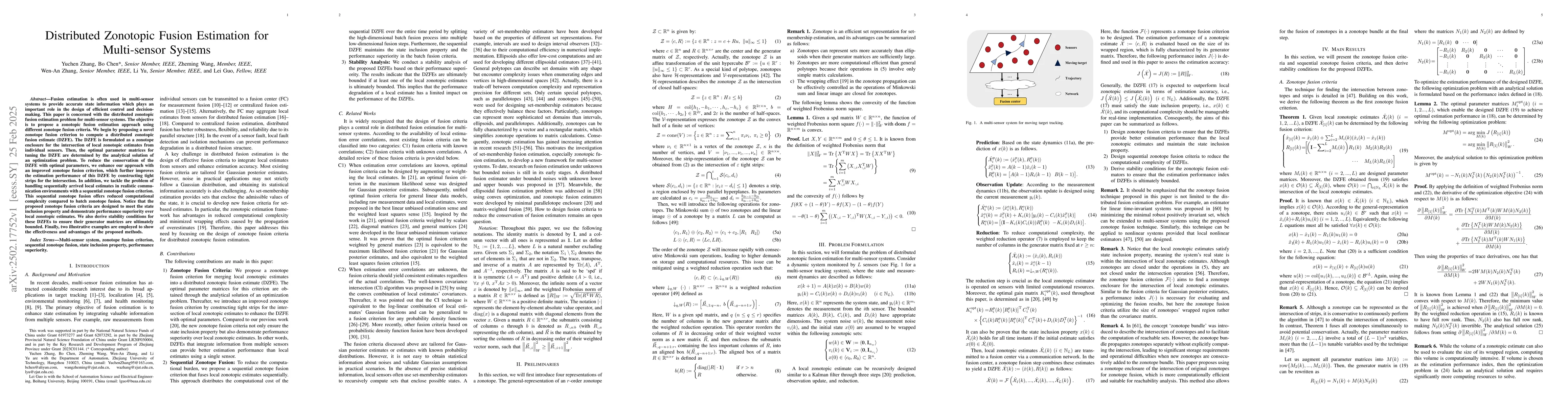 Thumbnail for Distributed Zonotopic Fusion Estimation for Multi-sensor Systems