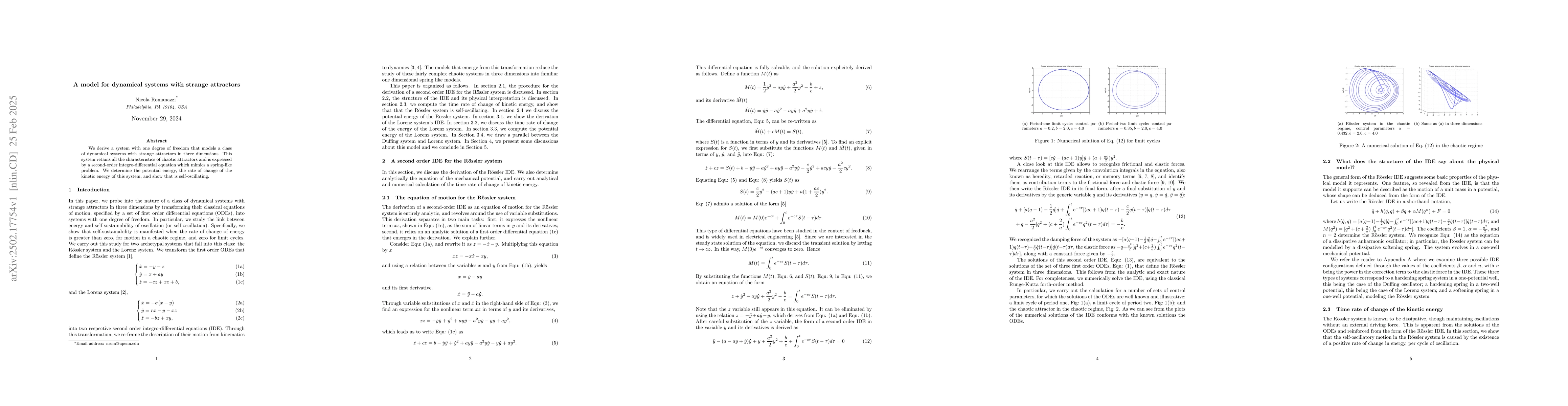 Thumbnail for A model for dynamical systems with strange attractors