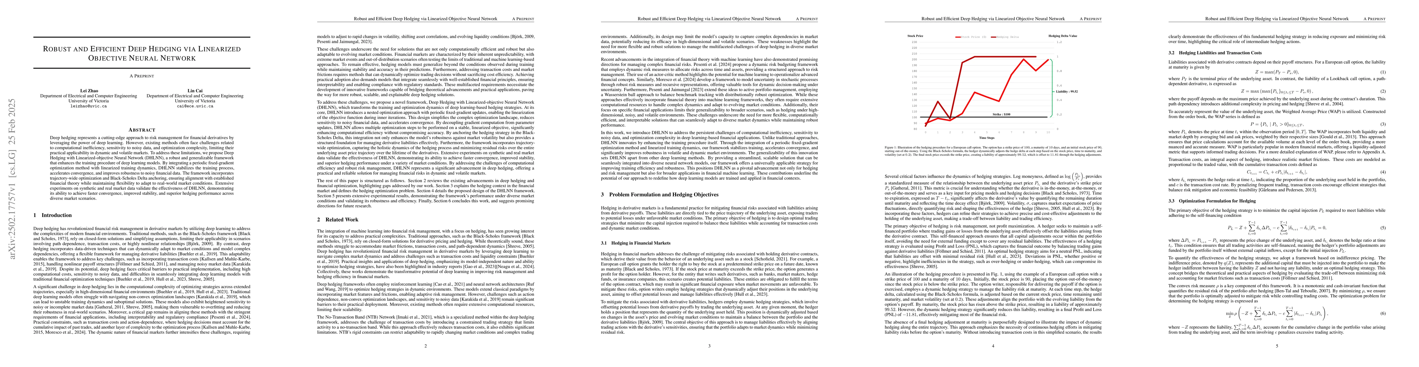 Thumbnail for Robust and Efficient Deep Hedging via Linearized Objective Neural
  Network